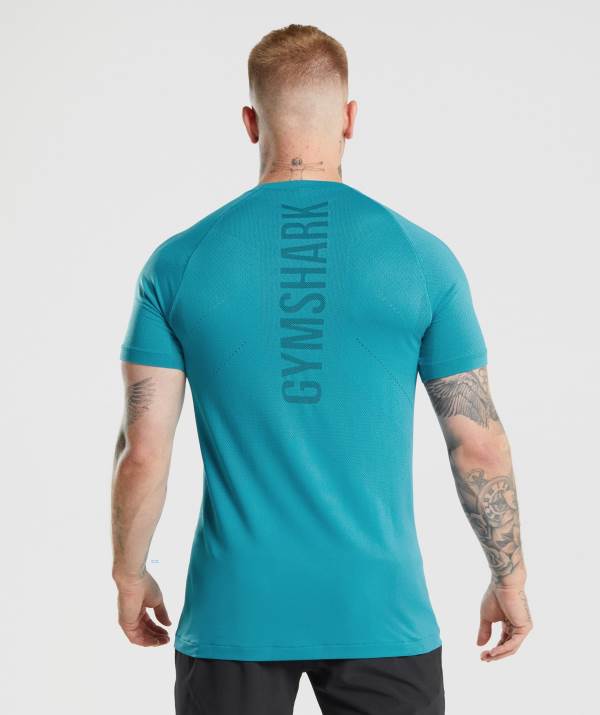 Panske Tricka Gymshark Apex Perform Modre | DK9784561